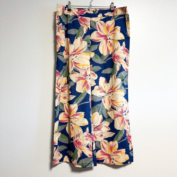Jisora Large Floral Tropical Pull-On Wide Leg Pants Size XL - Picture 3 of 10